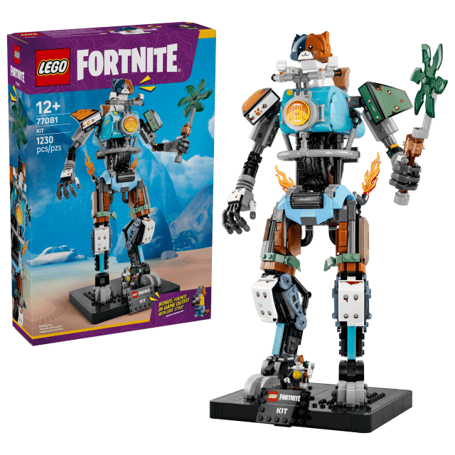 LEGO Fortnite 77081「機甲貓 KIT」貓咪騎上機車機甲還能轉動車輪!