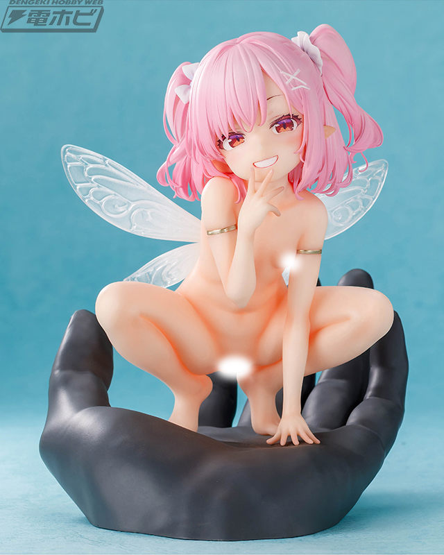 『肉感少女』無防備な姿の妖精の案内人がてのひらサイズでフィギュア化！美しい模様が繊細に造形された羽根はクリアパーツで再現！