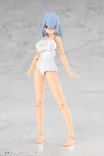 機甲少女『Mizuki 白色學校泳裝 Ver.』替換頭髮、服裝成型色與新規表情零件!