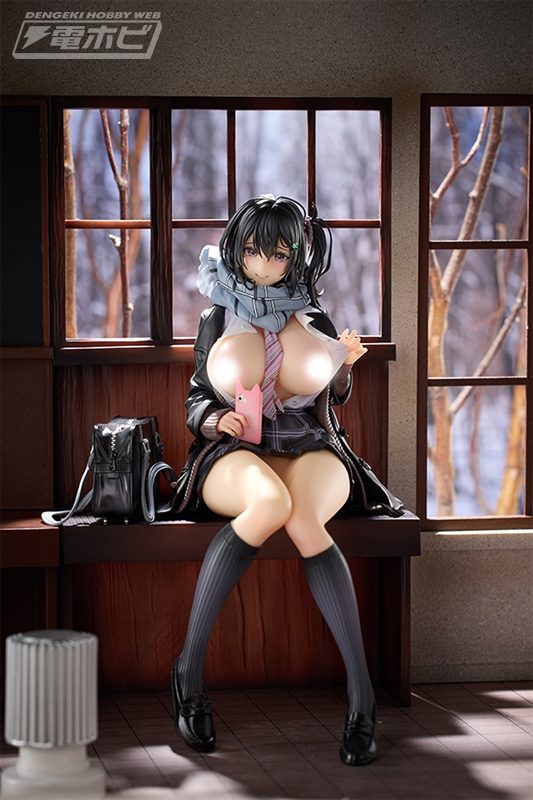 kakao绘制的美少女「若叶四乃」模型化了！再现从卷起的制服中溢出的坚挺胸部和从裙子中伸出的大腿！