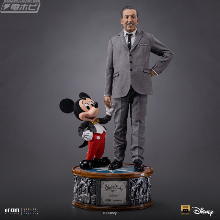 ウォルト・ディズニー＆ミッキーマウスの1/4スケールスタチューが「デラックス・レガシーレプリカ・シリーズ」に登場！台座はシリアルナンバーが入ったプレート付き！