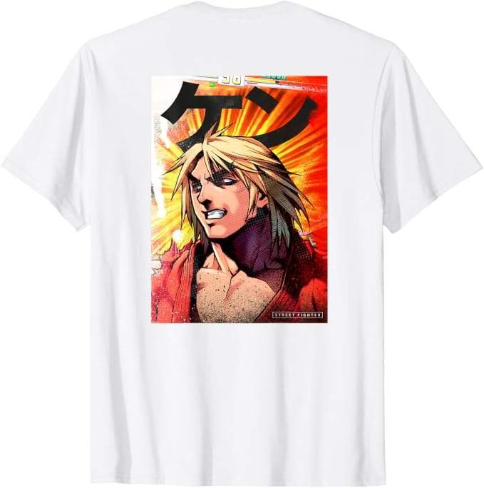 新款“街头霸王”T 恤现已在亚马逊按需打印服务 Merch on Demand 上发售！ Ryu、Ken 等多种设计可供选择！