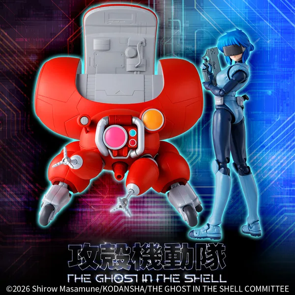 【攻壳机动队：攻壳机动队】“S.H.Figuarts 草薙素子”和“ROBOT魂<SIDE GHOST>渊驹”现已发售。