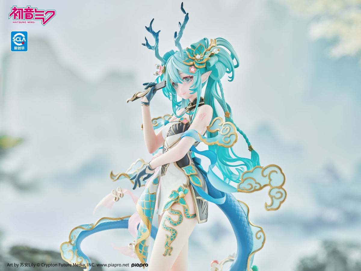 海洋堂『初音未來 青龍Ver. 1/7比例模型』降臨於清澈水面的東方神獸、極致展現神秘仙氣