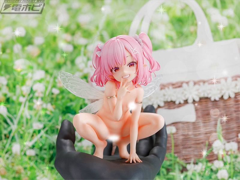 『肉感少女』無防備な姿の妖精の案内人がてのひらサイズでフィギュア化！美しい模様が繊細に造形された羽根はクリアパーツで再現！