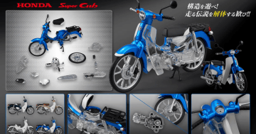 MegaHouse KAITANICS「Honda Super Cub 110」拆解37零件玩懂經典機車內部構造!