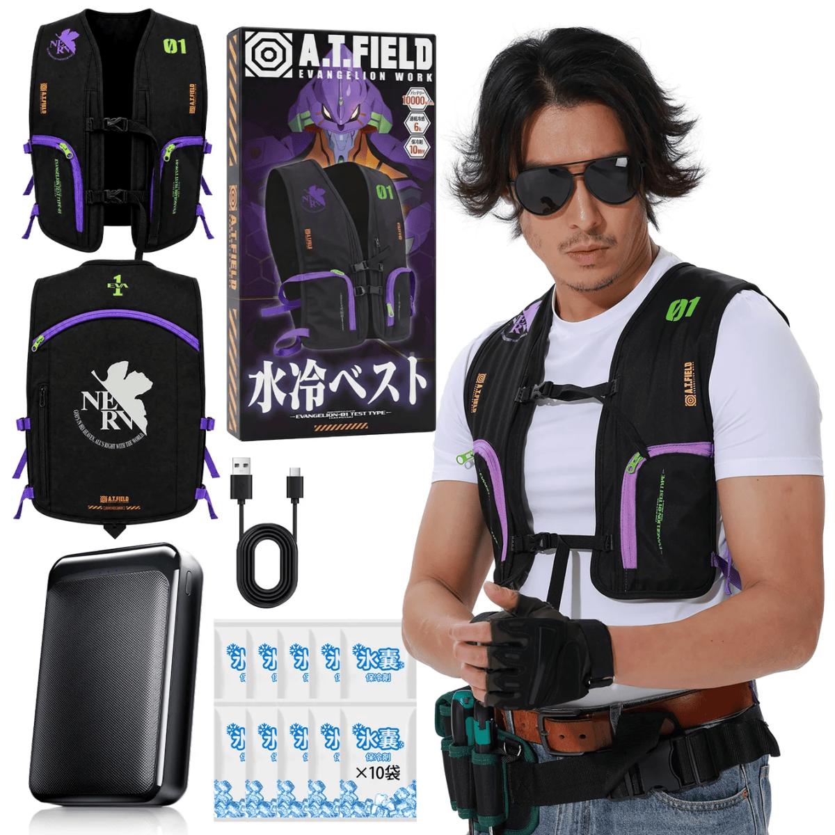 日刊電電 A.T.FIELD《新世紀福音戰士》水冷循環系統背心 AT力場抵抗炎熱給你涼爽快感!