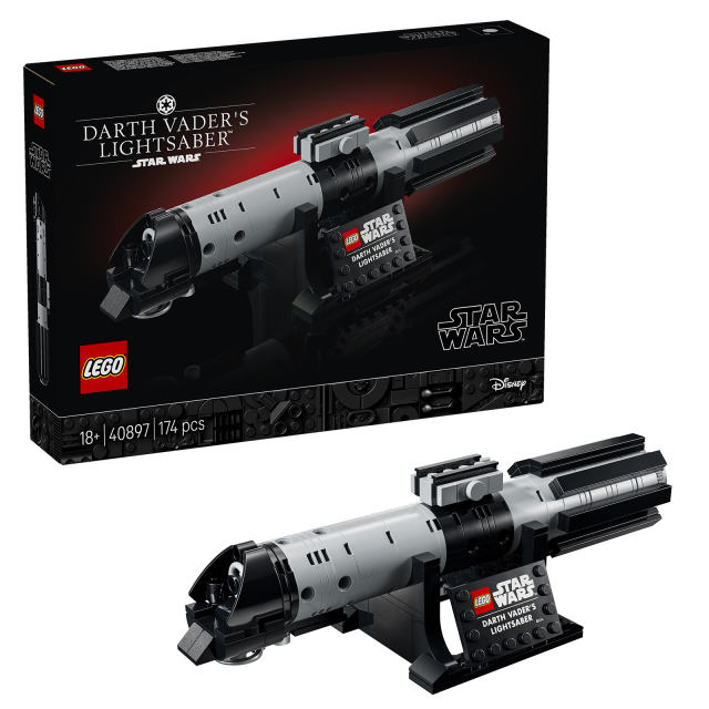 LEGO Star Wars 40897「達斯.維達的光劍」拼出黑武士招牌光劍握柄!