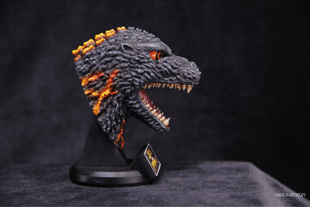 WF2026S 哥吉拉1995(紅蓮哥吉拉) 頭雕 塗裝製作 分享