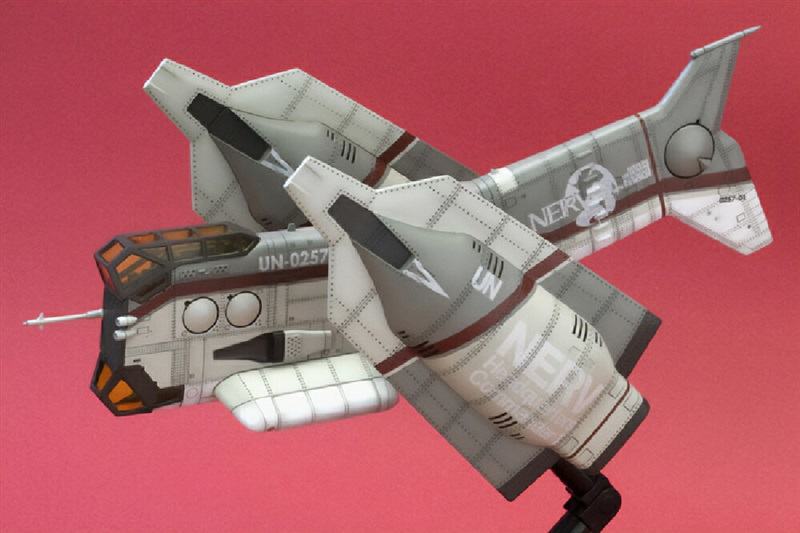 『エヴァンゲリヲン新劇場版』要人輸送用ネルフ司令官専用垂直離着陸機の1/100スケールプラモデルが再販！飛行・着陸状態を選んでディスプレイ可能！楽天ブックスで予約受付中！