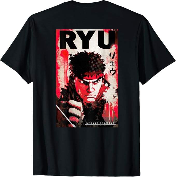 新款“街头霸王”T 恤现已在亚马逊按需打印服务 Merch on Demand 上发售！ Ryu、Ken 等多种设计可供选择！