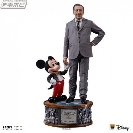 ウォルト・ディズニー＆ミッキーマウスの1/4スケールスタチューが「デラックス・レガシーレプリカ・シリーズ」に登場！台座はシリアルナンバーが入ったプレート付き！