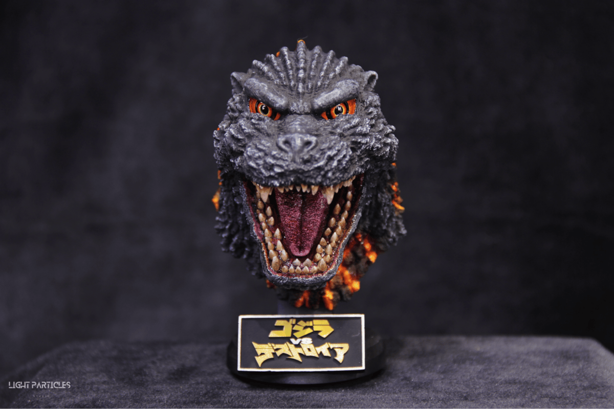 WF2026S 哥吉拉1995(紅蓮哥吉拉) 頭雕 塗裝製作 分享