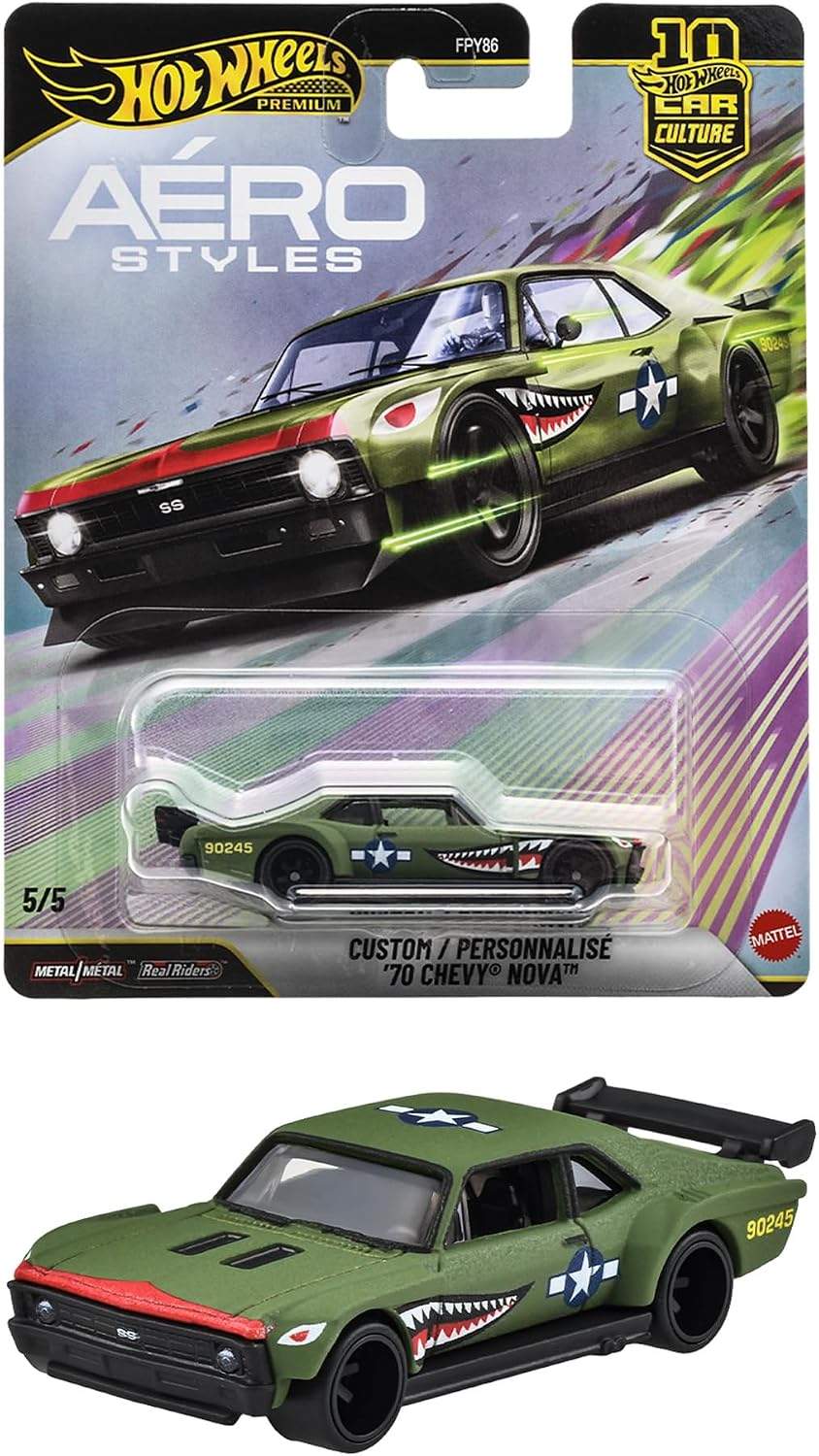 “Hot Wheels Car Culture Aero Styles Custom ’70 Chevy Nova”等：Amazon Hobby 新品排名 BEST 10