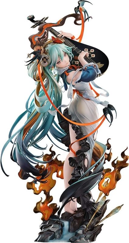 手持中国传统乐器“琵琶”的初音未来1/7比例手办再次发售！敬请关注以“十面葬”为主题的凝重视觉效果！亚马逊现已接受预订