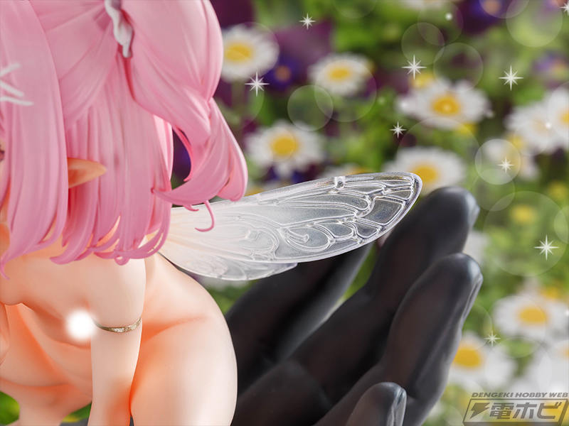 『肉感少女』無防備な姿の妖精の案内人がてのひらサイズでフィギュア化！美しい模様が繊細に造形された羽根はクリアパーツで再現！