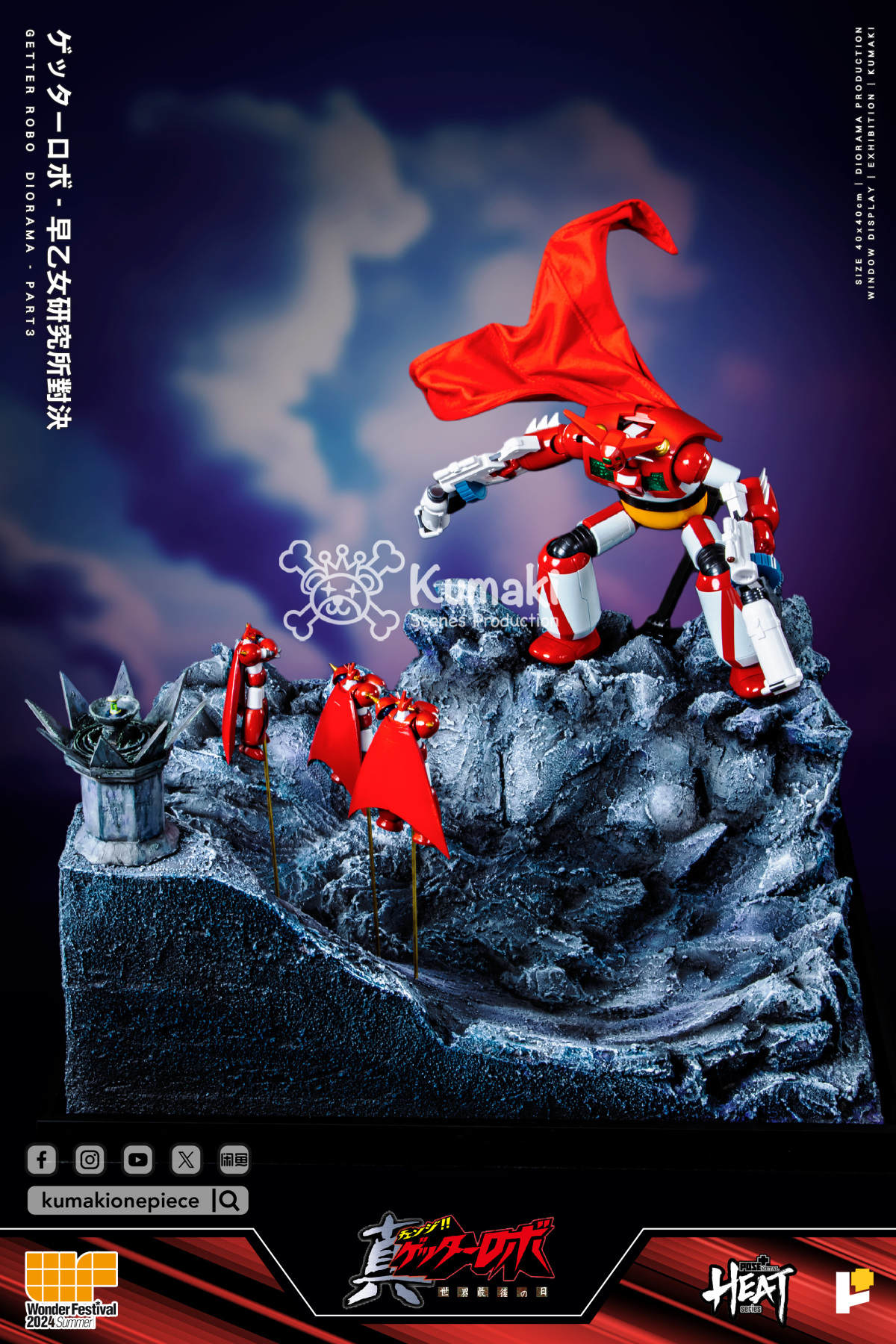 網友投稿 POSE+ METAL HEAT系列 三一萬能俠1號 三一萬能俠龍 (世界最後之日 ver.) 極限透視場景地台 第三彈 - 早乙女研究所對決 by Kumaki
