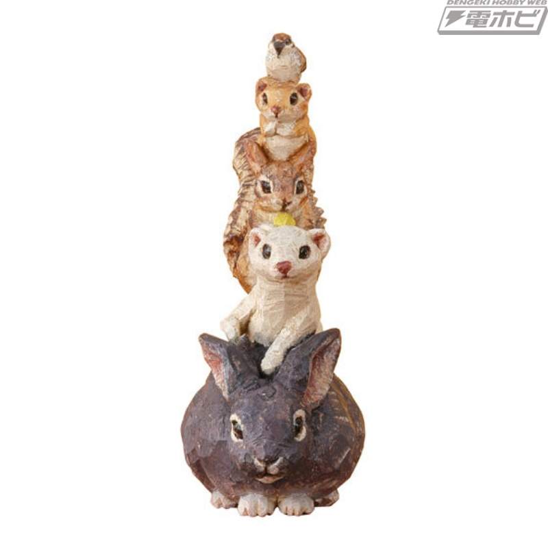 我们还有可爱的猫咪乐队和小动物乐队的新阵容！扭蛋“我尝试雕刻桥本富夫的不莱梅音乐家”第二弹现已推出！