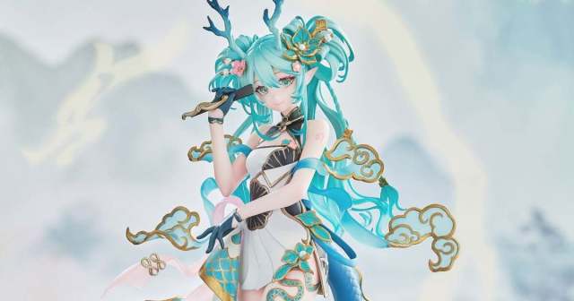 海洋堂『初音未來 青龍Ver. 1/7比例模型』降臨於清澈水面的東方神獸、極致展現神秘仙氣
