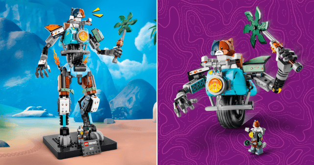LEGO Fortnite 77081「機甲貓 KIT」貓咪騎上機車機甲還能轉動車輪!
