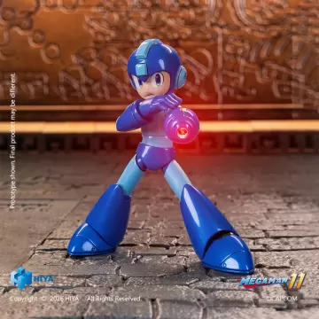 HIYA Toys《洛克人11 命運的齒輪!》「EXQUISITE BASIC 洛克人」可動人偶 回歸經典簡潔造型 洛克砲還有發光機構!
