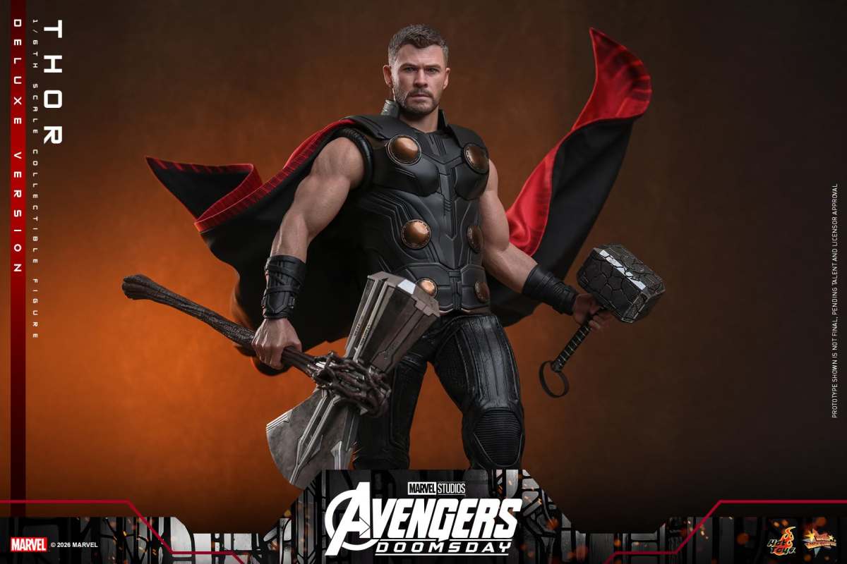 Hot Toys「《復仇者聯盟:末日崛起》雷神索爾(豪華版)」1/6比例收藏級可動人偶 感受雷電神力在戰場炸裂的瞬間!