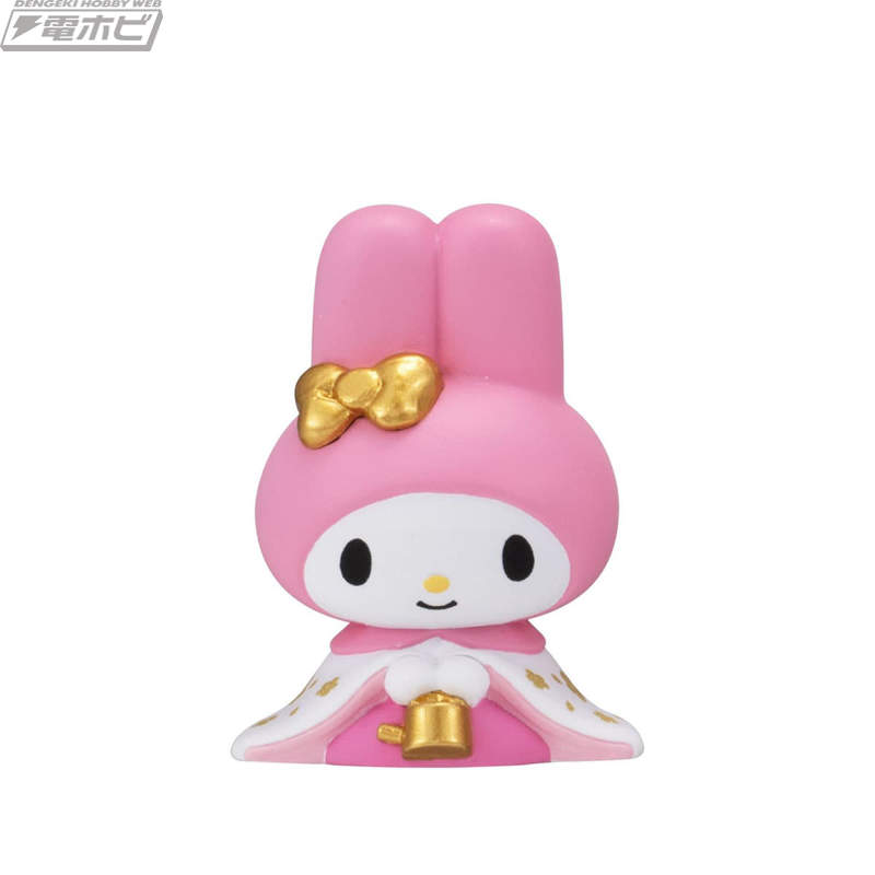 ディアダニエル、ハローキティ、マイメロディ、マイスウィートピアノ、クロミで小さなおひなさまセットが作れるガシャポン「サンリオキャラクターズ おひなさまフィギュア」が登場！